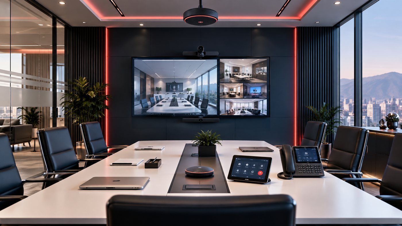 Business communications and video conferencing environment